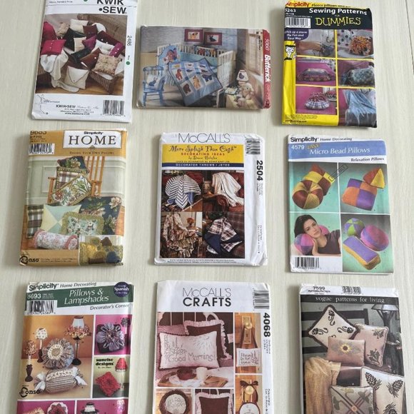 Sewing Craft Patterns, Pillow Blankets, Throws for Home Decor, Wreath Lampshades - Picture 1 of 10
